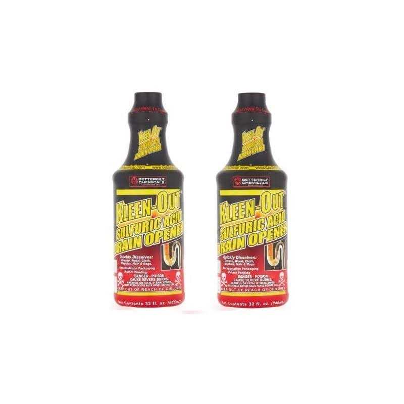 Betterbilt Chemicals Kleen-Out Sulfuric Acid Drain Opener - Cheap Fitting