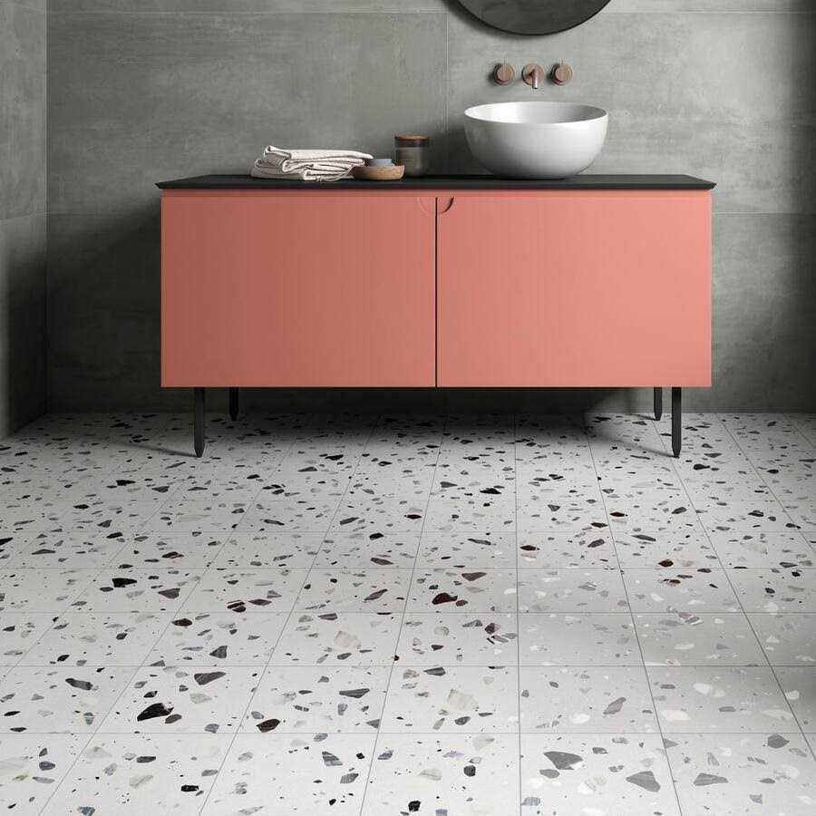 MOLOVO Terrazo 8.03 in. x 8.03 in. Matte Porcelain Floor and Wall Tile - Cheap Fitting