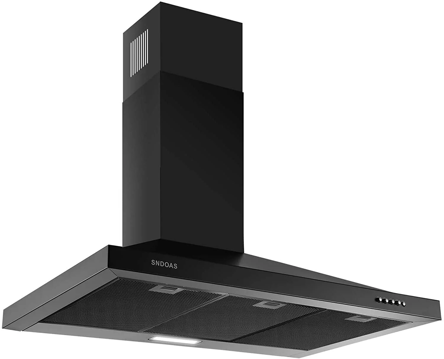 Range Hood 36 inch Black Wall Mount Range Hood in Black Stainless Steel Kitchen Vent Hood - Cheap Fitting