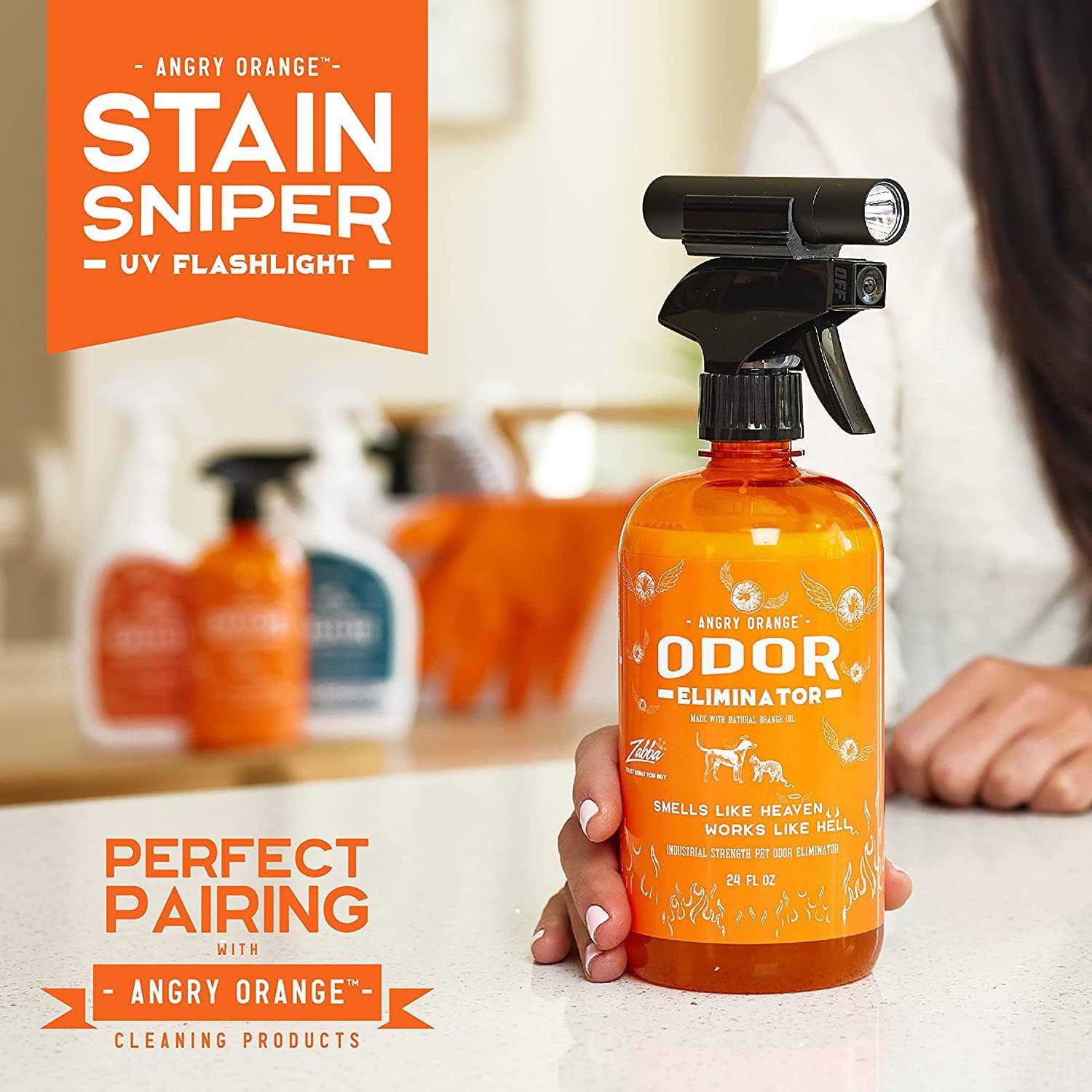 Angry Orange UV Stain & Pet Urine Detector 1 Light - Cheap Fitting