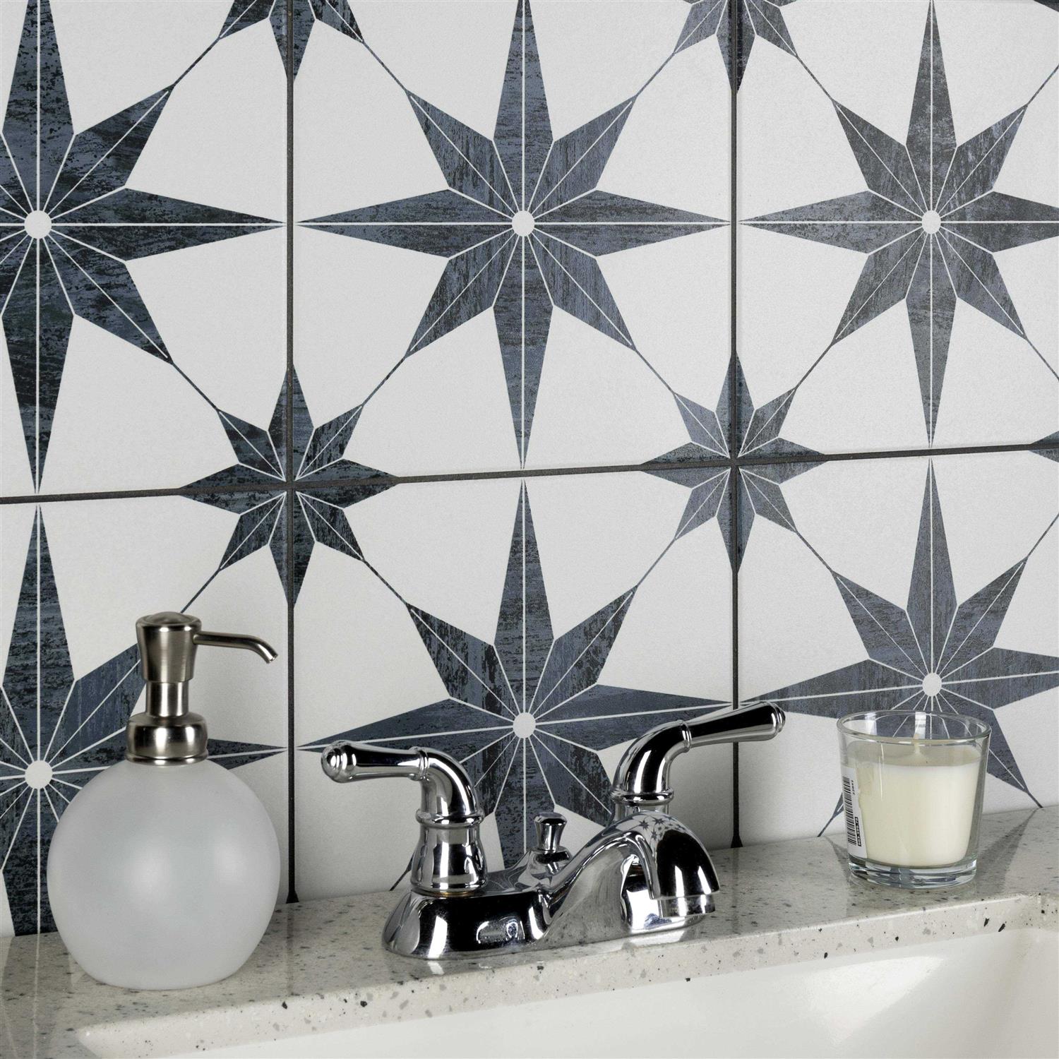 Cassis Stella 10 x 10 Porcelain Patterned Wall & Floor Tile Merola Tile - Cheap Fitting