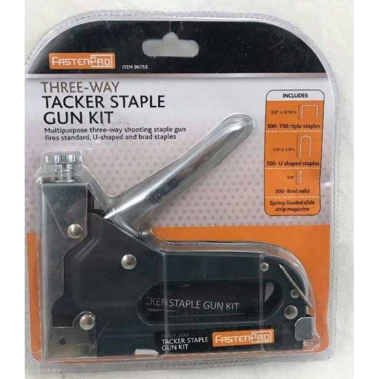 FastenPro Three-Way Tacker Staple Gun Kit - Cheap Fitting