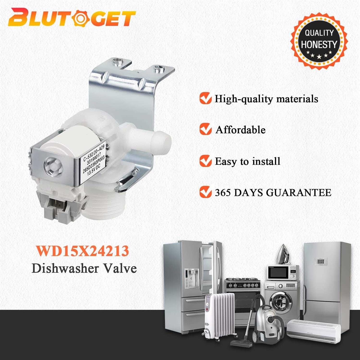 WD15X24213 WD15X22999 WD15X26140 Dishwasher Valve by Blutoget -Compatible for GE Dishwasher-Replaces 4547181 AP6286892 PS12342758 EAP12342758 - Cheap Fitting