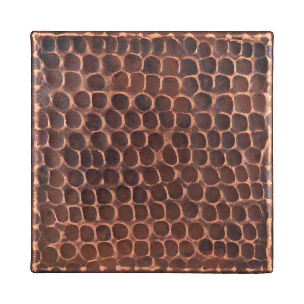 Premier Copper Products 4 x 4 Hammered Copper Tile - Cheap Fitting