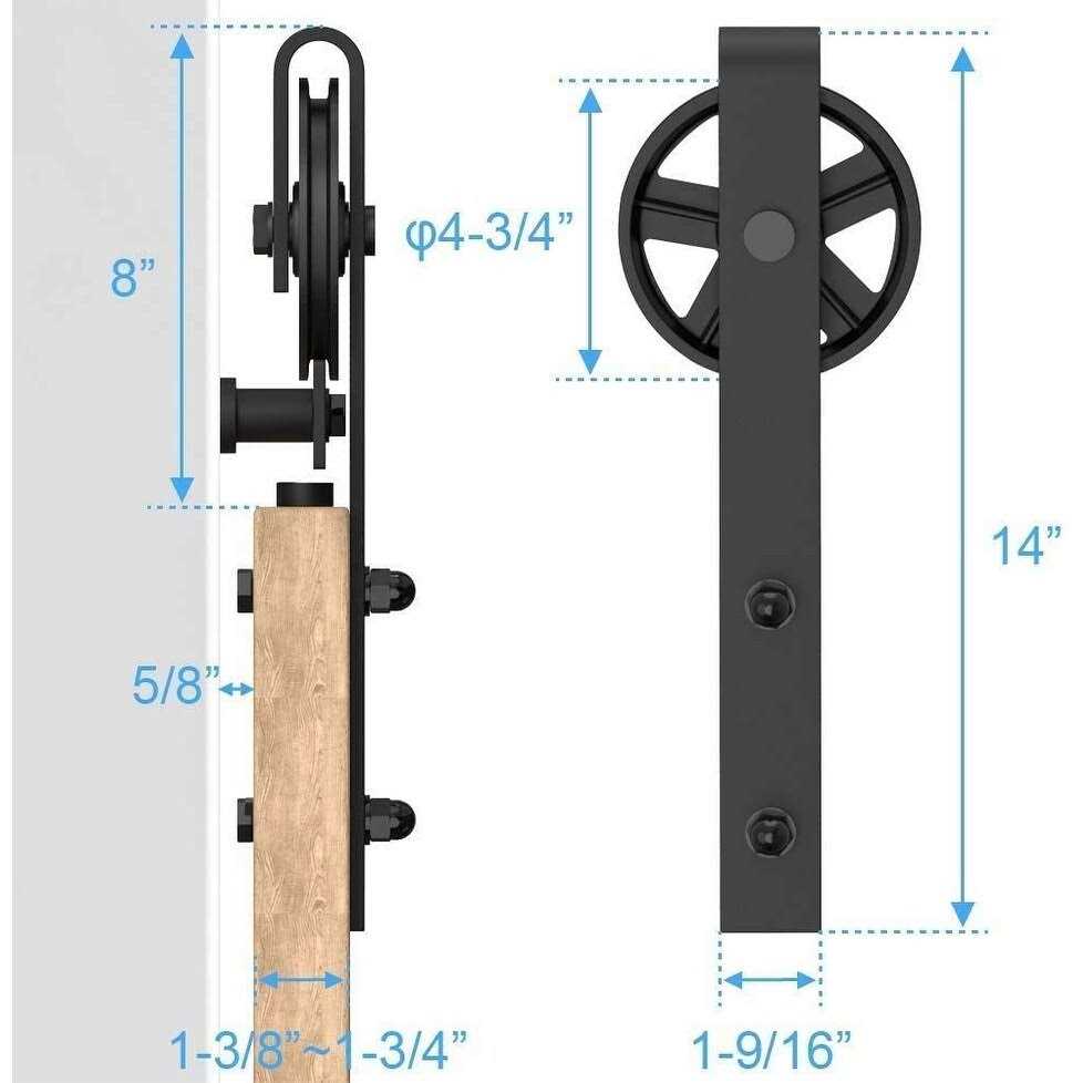 WINSOON 4-12FT Sliding Barn Door Hardware Kit for Single Door - Cheap Fitting