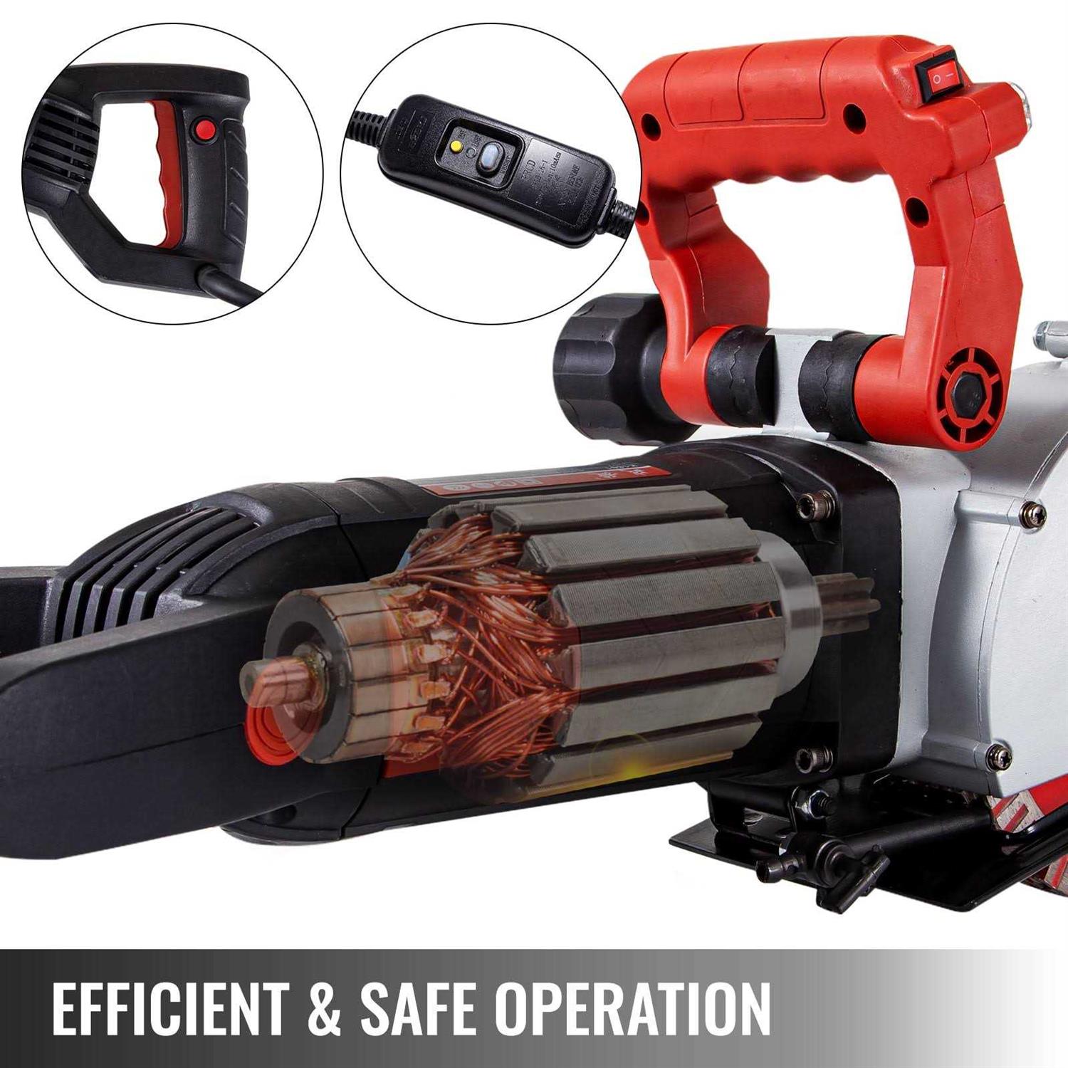 VEVOR Wall Chaser Cutting Width,Wall Groove Cutting Machine Cutting Depth,Wall Slotting Machine With 8 Saw Blades - Cheap Fitting