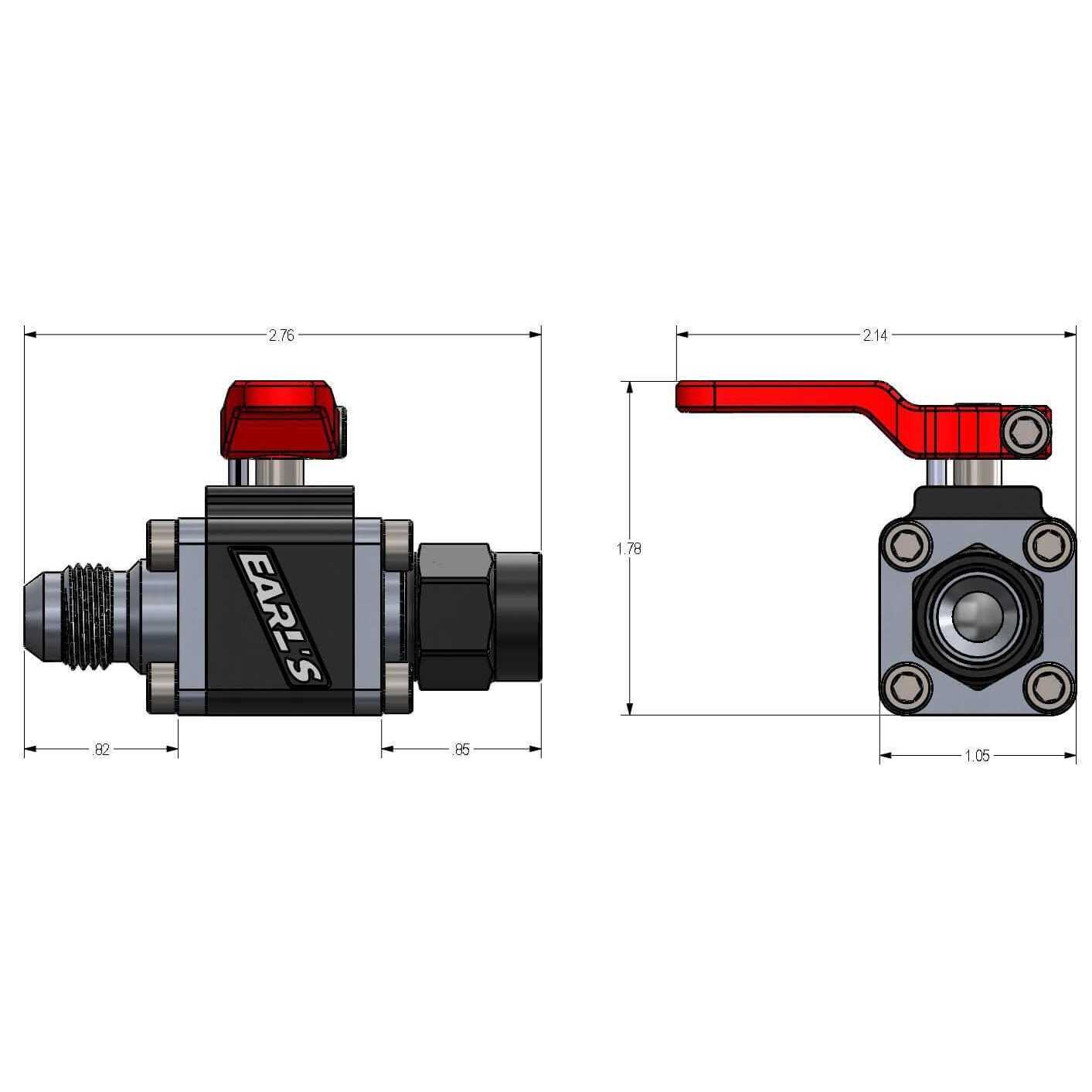 Earl’s Performance 230706ERL UltraPro AN Ball Valve - Cheap Fitting