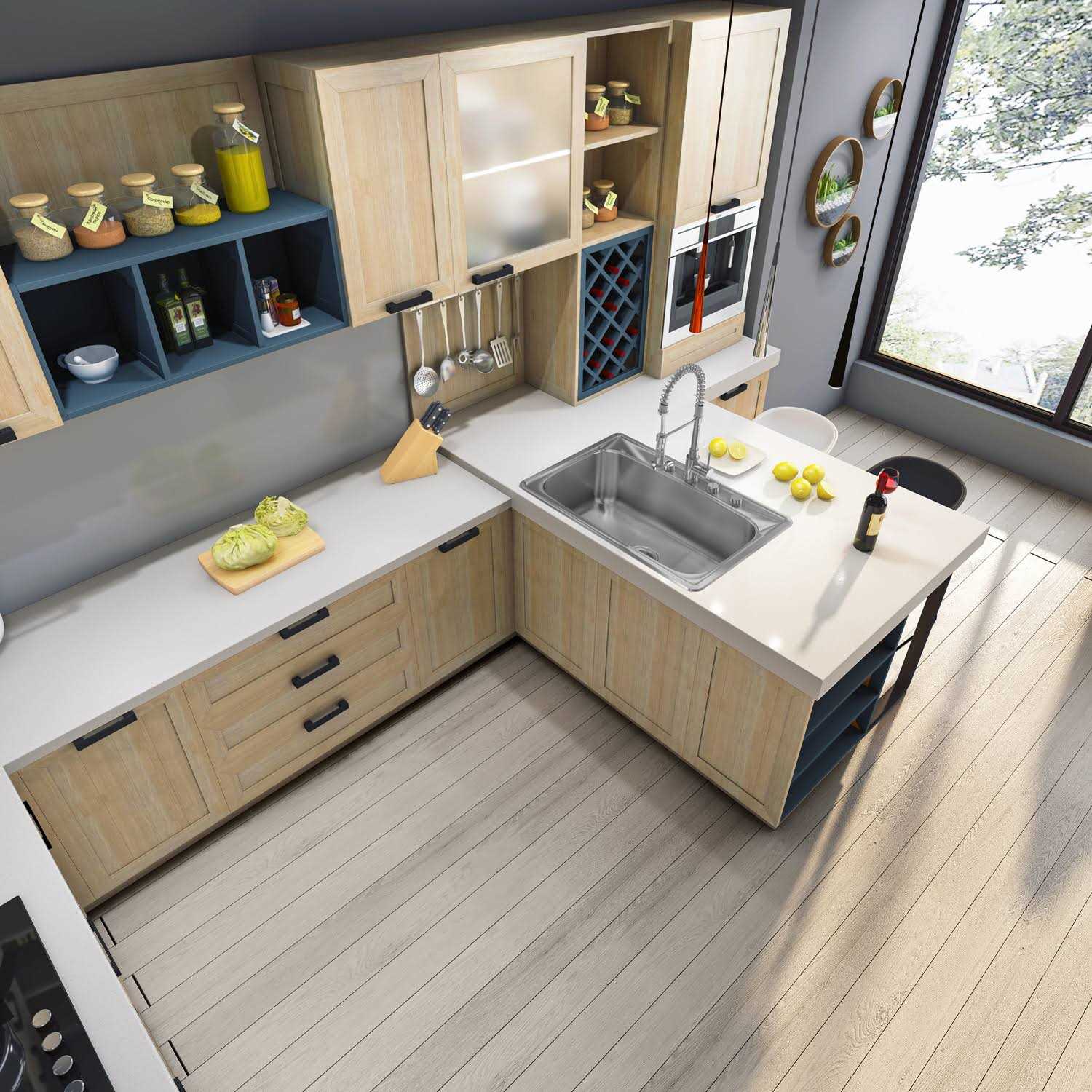 Sinber MT3322CW 33 x 22 Drop In Single Bowl Kitchen Sink with 18 Gauge 304 Stainless Steel Satin Finish - Cheap Fitting