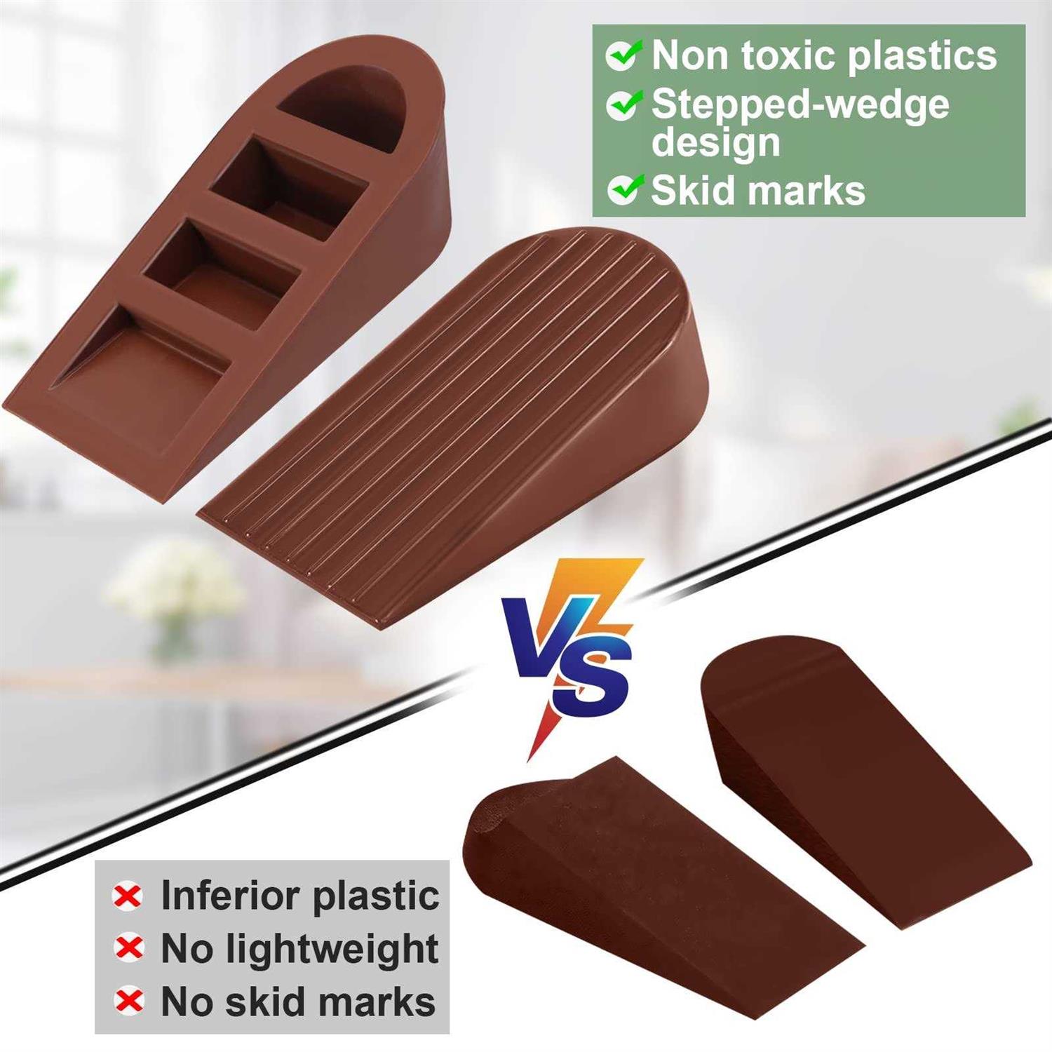 Big Door Stopper Heavy Duty Wedge Rubber Door Stop Works on All - Cheap Fitting