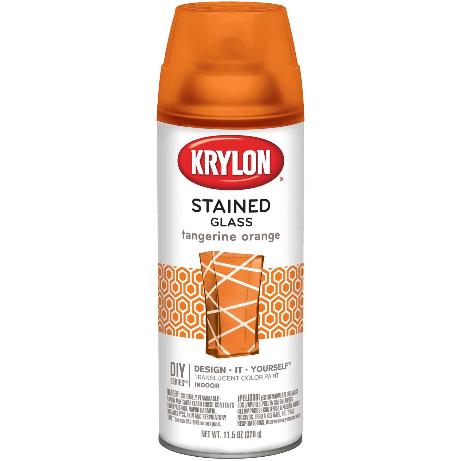 Krylon Spray Paint Stained Glass Translucent Tangerine Orange 11.5 oz K09034000 - Cheap Fitting
