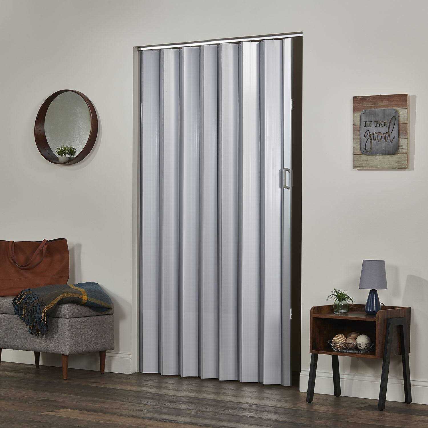 Spectrum Oakmont 48 inchx80 inch Vinyl Folding Door Silver - Cheap Fitting