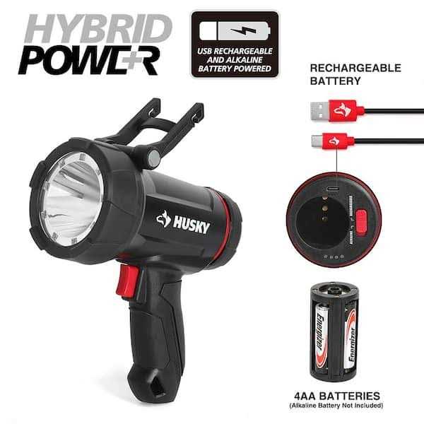 Husky 2500 Lumens Dual Power Floating Rechargeable Spotlight - Cheap Fitting