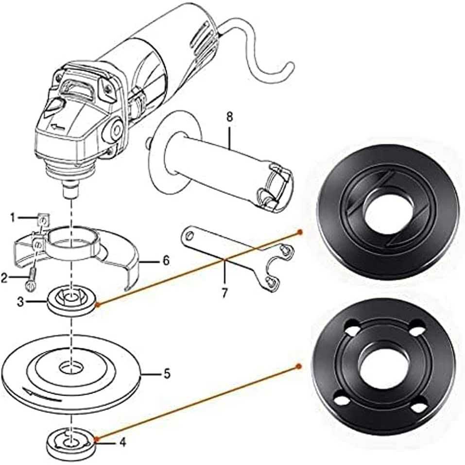 Angle Grinder Flange Nut for Dewalt Ryobi Milwaukee Makita Black & Decker 193465-4 224399-1 224568-4 Metal Lock Nut Kit - Cheap Fitting