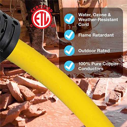 Clear Power 12/3 Sjtw 50 ft Heavy Duty Outdoor Extension Cord - Cheap Fitting