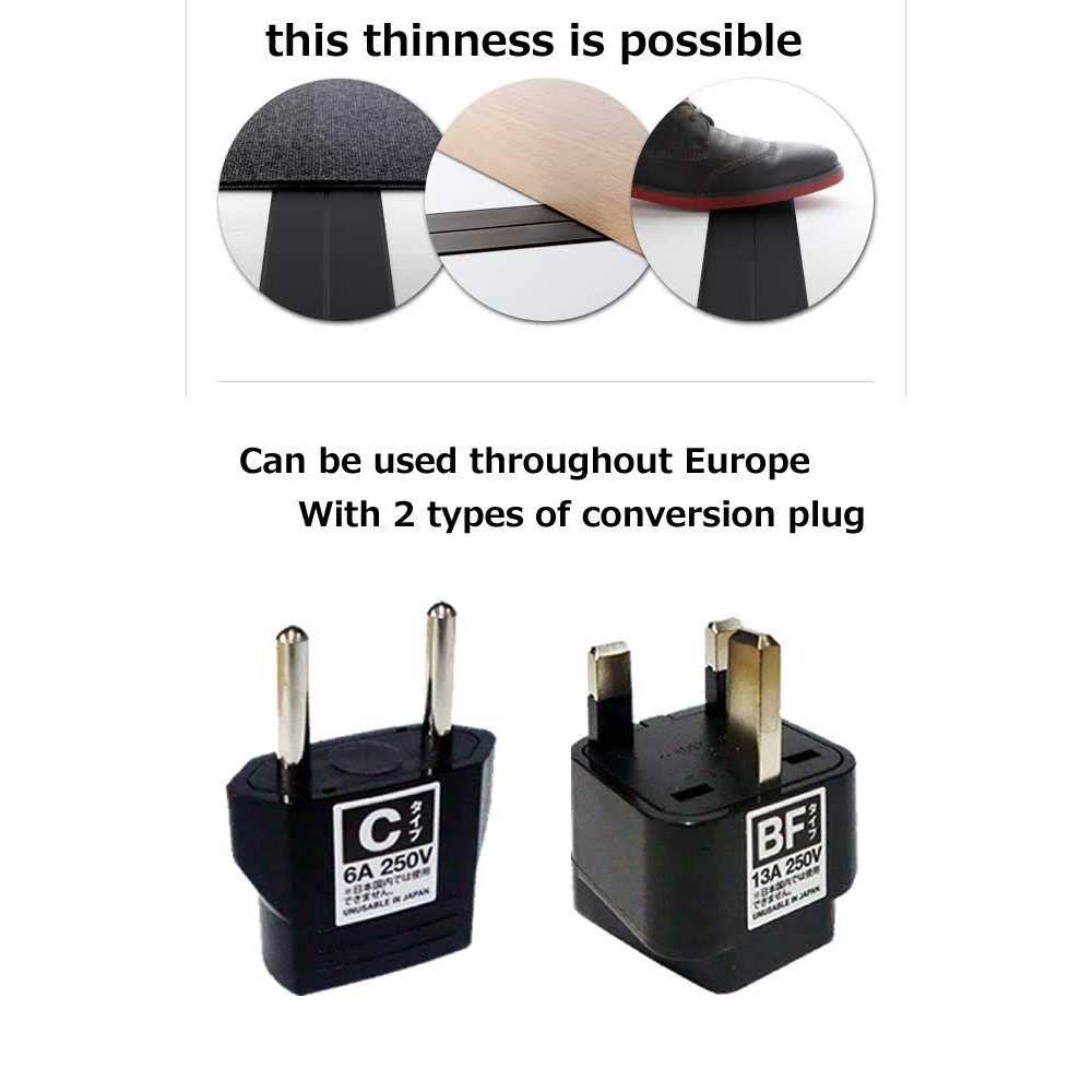 Koumeican the thinnest extension cord in the world Flat Code - Cheap Fitting