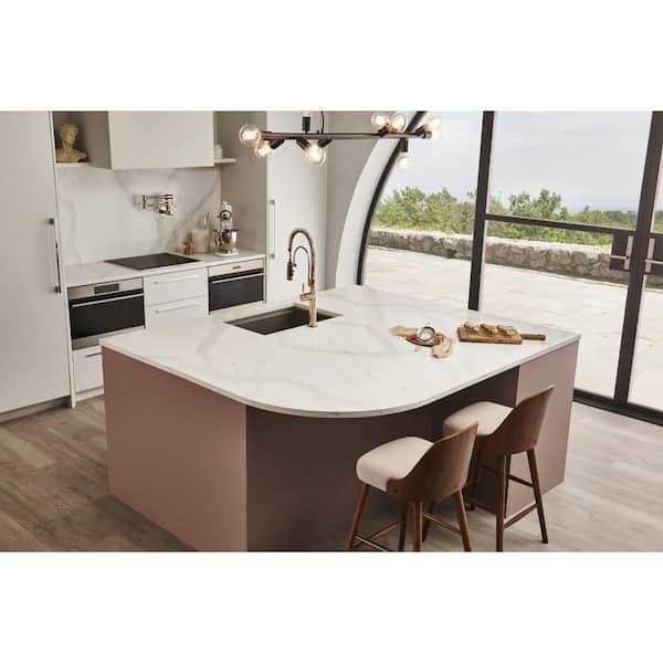 STONEMARK 4 in. x 4 in. Quartz Countertop Sample White - Cheap Fitting