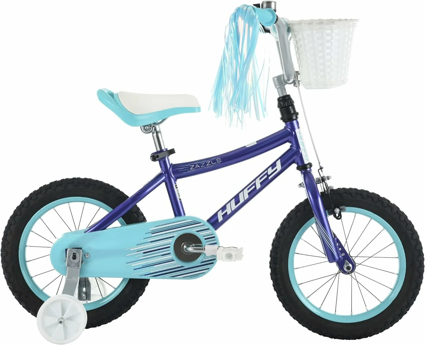 Zazzle Girl's Bike for Kids with Training Wheels, Streamers, and Basket - Cheap Fitting