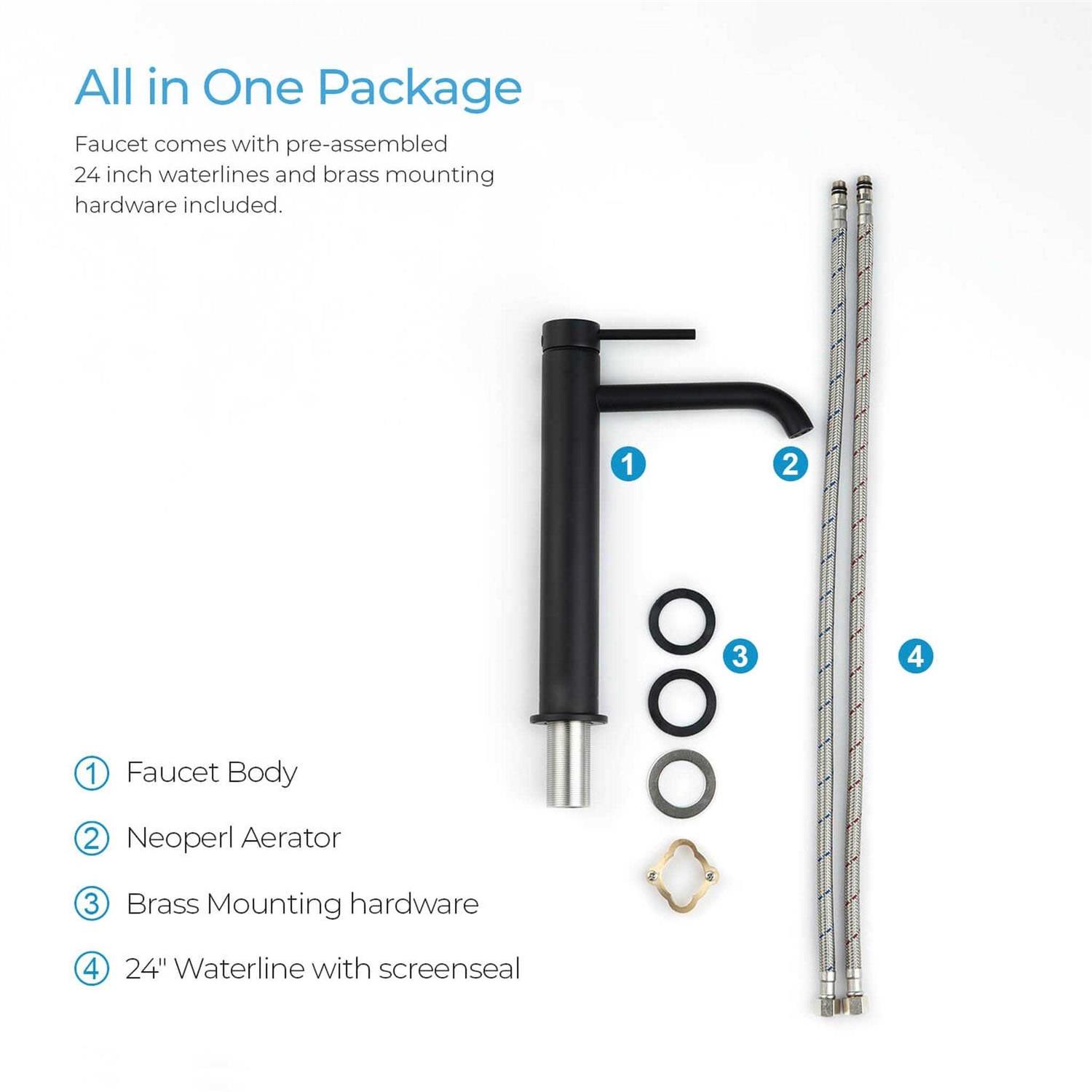 KIBI Circular Single Handle Solid Brass Bathroom Vessel Sink Faucet KBF1009 - Cheap Fitting