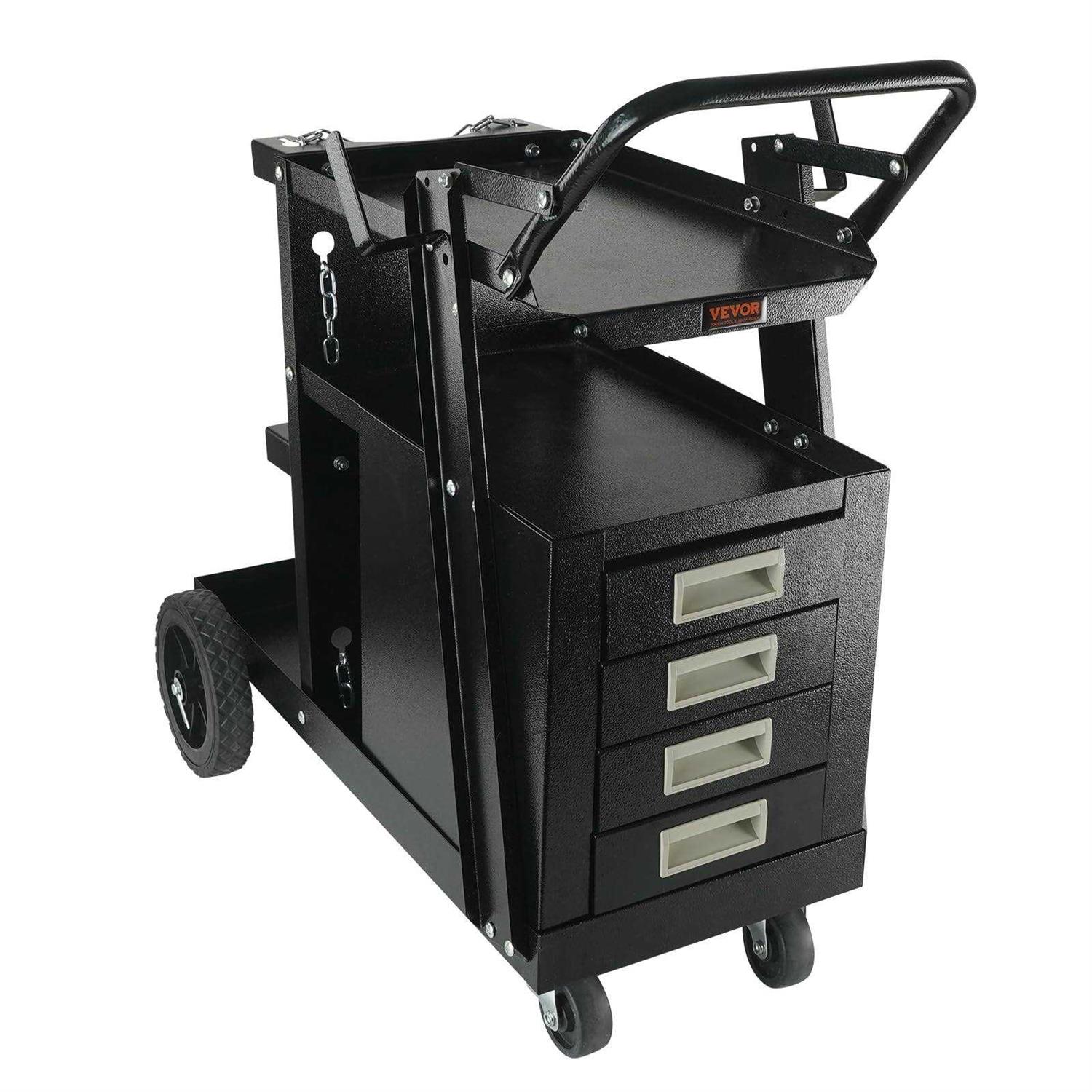 VEVOR Welding Cart 2-Tier 4 Drawers Welder Cart with 265 Lbs Weight Capacity - Cheap Fitting