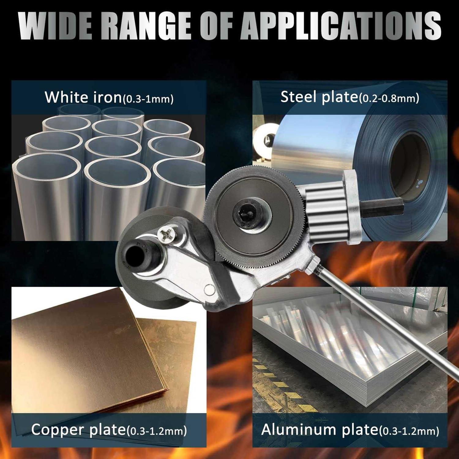 ROMELUCE 2023 New Metal Nibbler Drill Attachment Metal Nibbler Drill Attachment with Adapter - Cheap Fitting