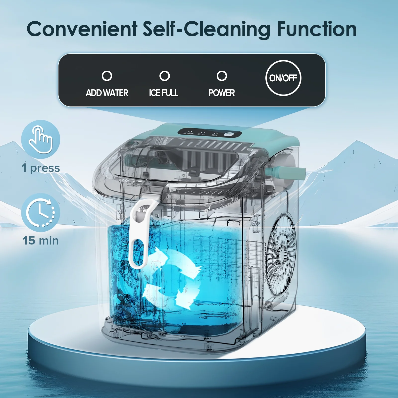 LHRIVER Countertop Ice Maker, Portable Ice Machine with Handle, 26Lbs/24H, 9Pcs/6Mins, One-Click Operation Ice Makers, with Ice Scoop and Basket, for Kitchen/Bar/Party - (Black) - Cheap Fitting