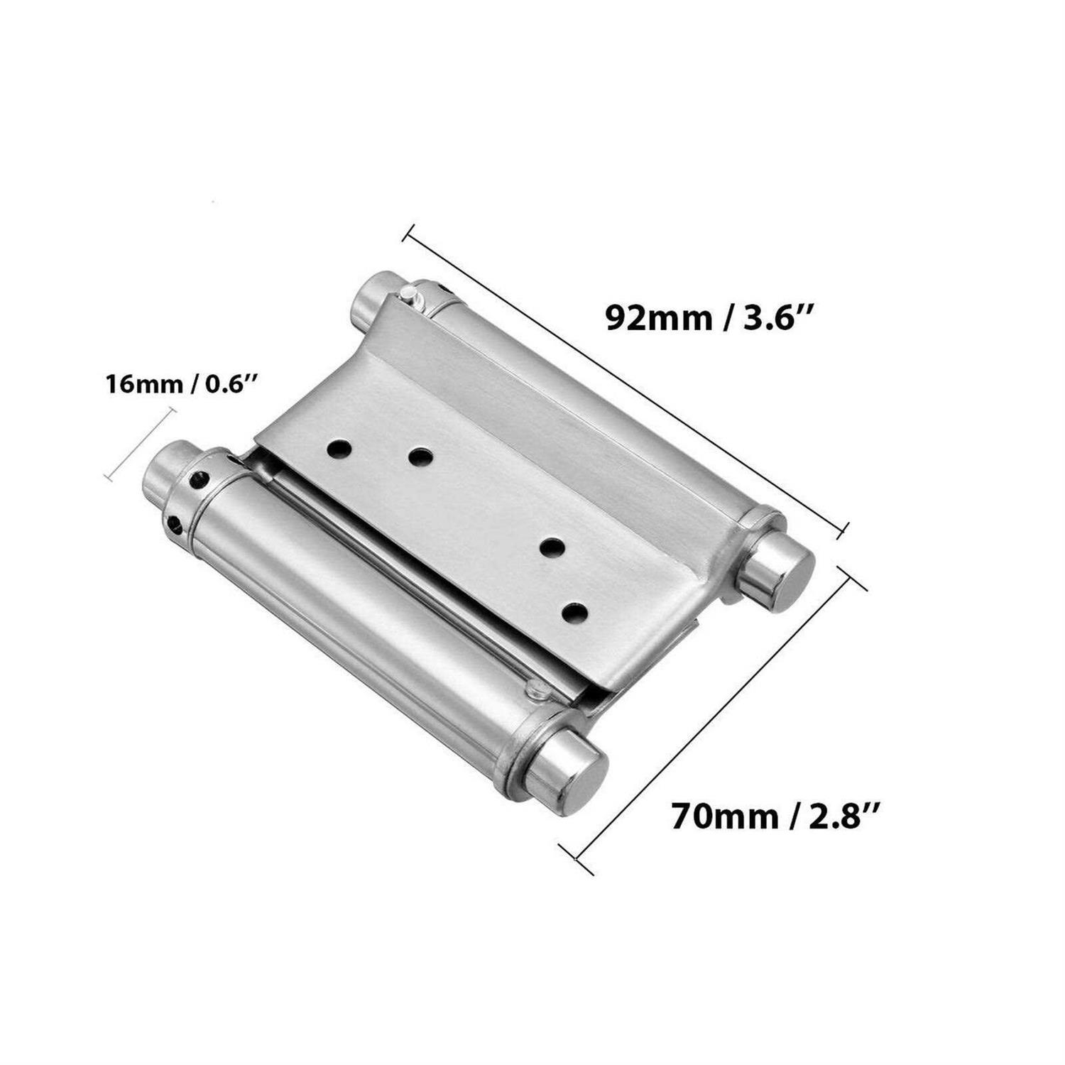 Auto-plaza 2 Pairs of 3 Stainless Steel Cafe Saloon Door Swing Self Closing Double Action Spring Hinge - Cheap Fitting
