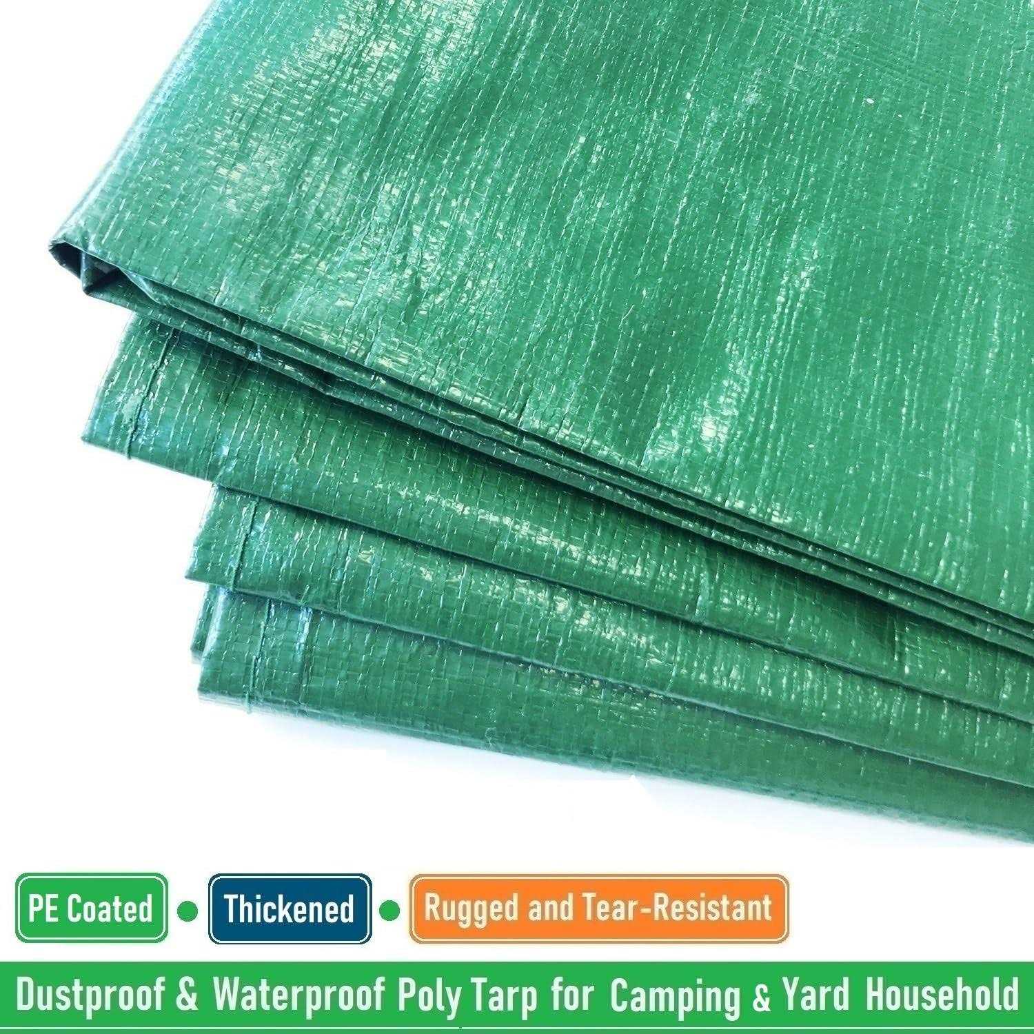 Tespher 7x7Ft Waterproof Tarp Yard Garden Leaf Tarp with 4 Handles for Sandbox Cover,Outdoor Tarp,Lawn Debris Tarp,Landscape Pruning Tarp,Tent - Cheap Fitting