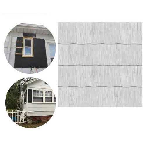 GAF WeatherSide Purity 12 in. x 24 in. Fiber Cement Wavy Shingle Siding 2214000WG - Cheap Fitting