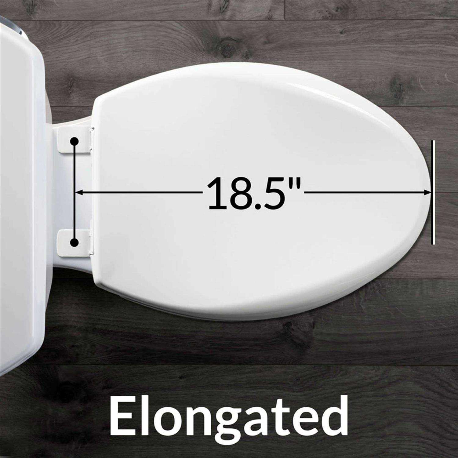 Mayfair by Bemis Cushioned Vinyl White Elongated Padded Toilet Seat 1713ECA 000 - Cheap Fitting