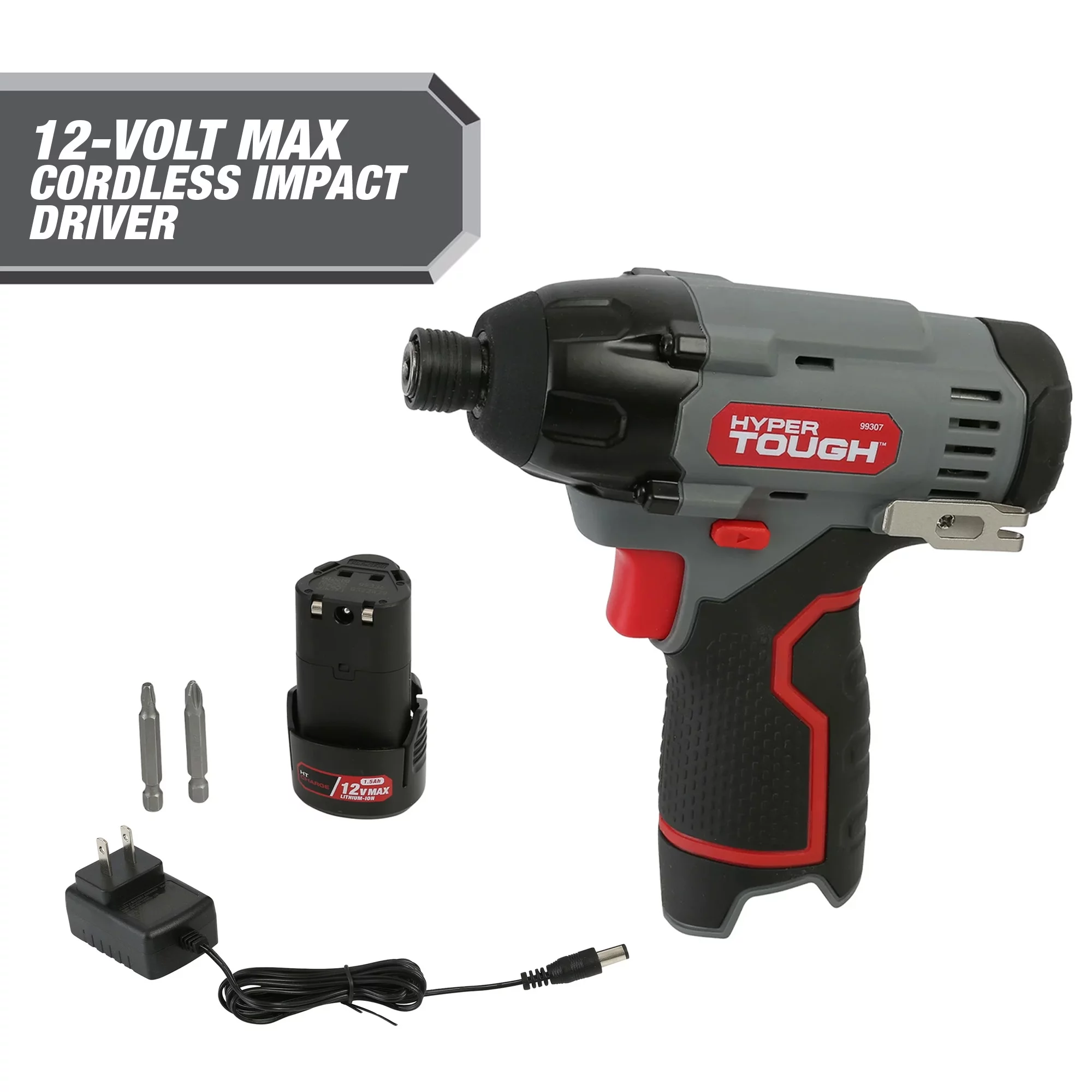 Hyper Tough 12-Volt Cordless Impact Driver Plus 4 Ah Battery - Cheap Fitting
