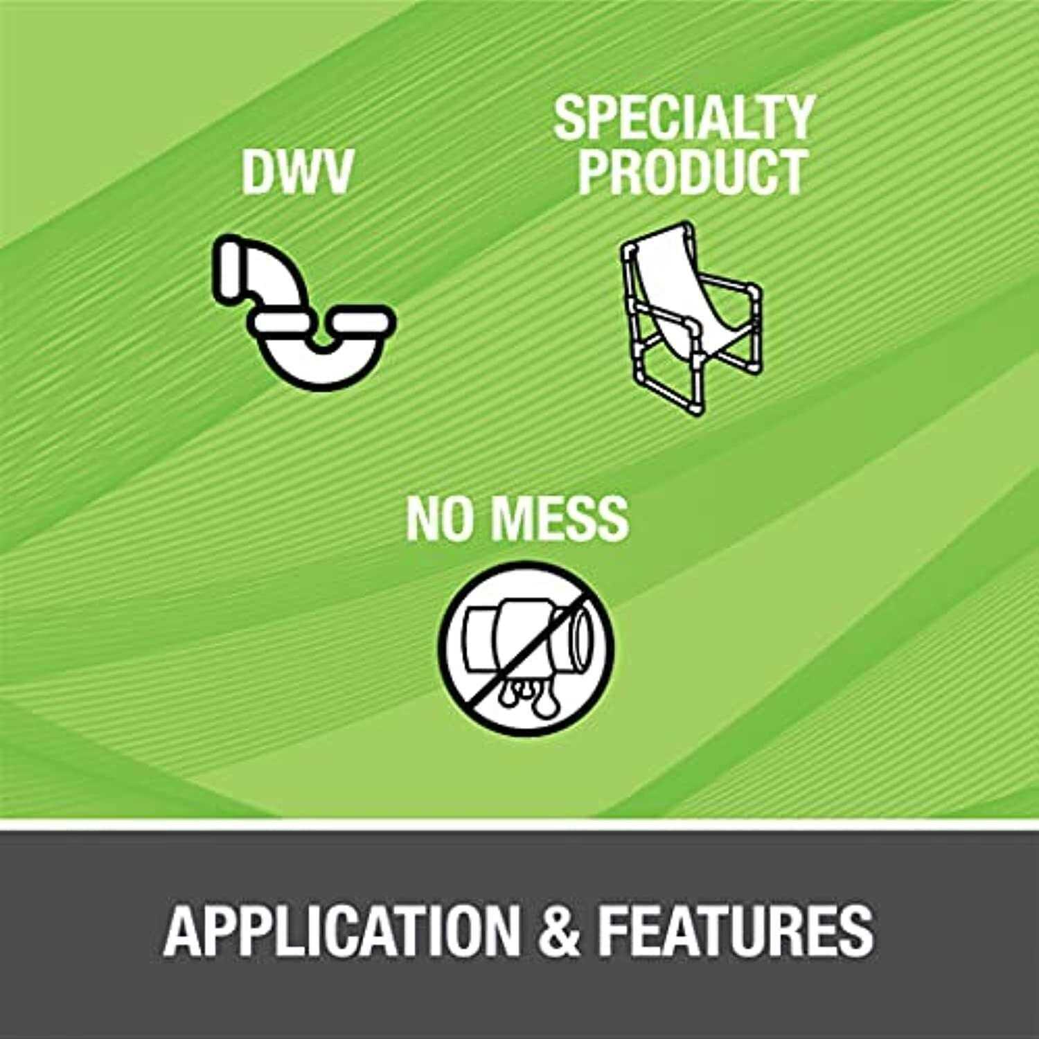 Oatey 10 oz Fusion Single Step Medium PVC Cement - Cheap Fitting