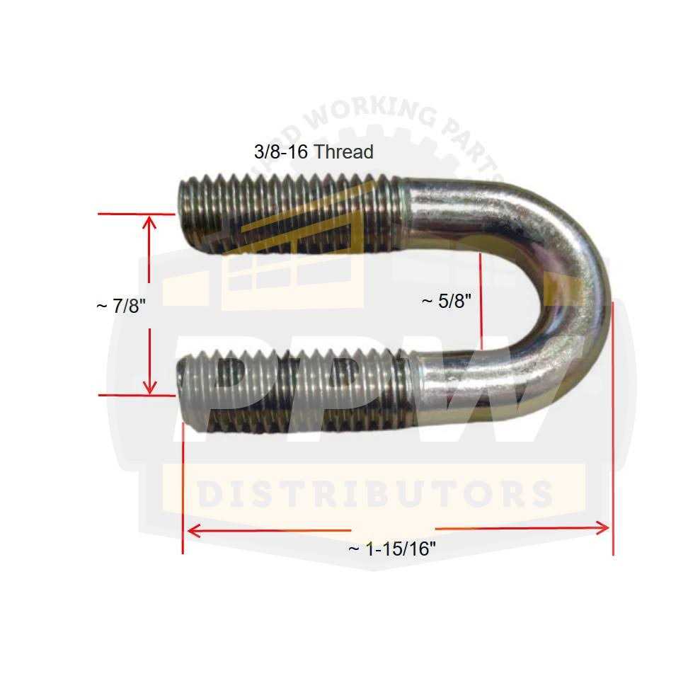 Professional Parts Warehouse Aftermarket Fisher A6148K Clevis U-bolt W Nuts at MechanicSurplus.com - Cheap Fitting