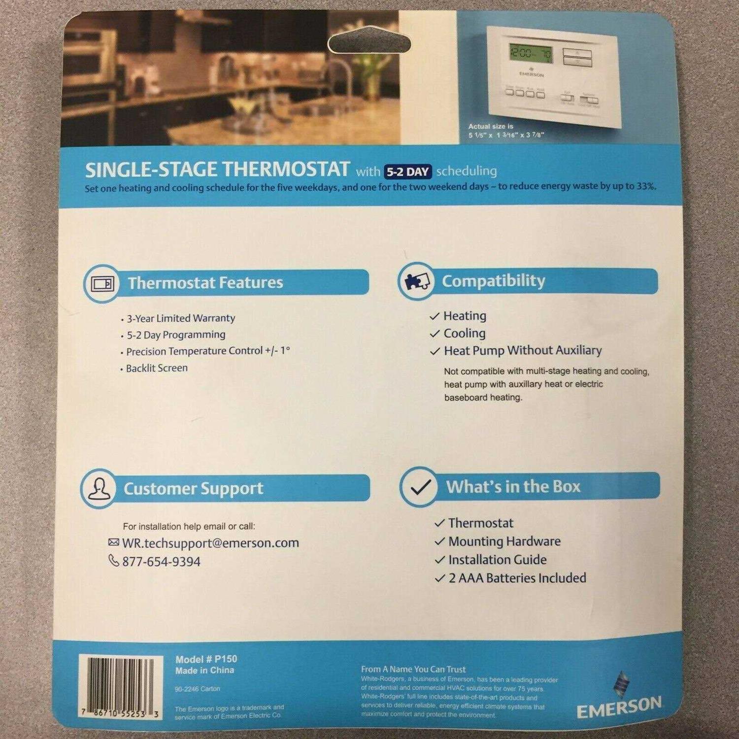 Emerson Thermostat 5-2 Programmable P150 - Cheap Fitting