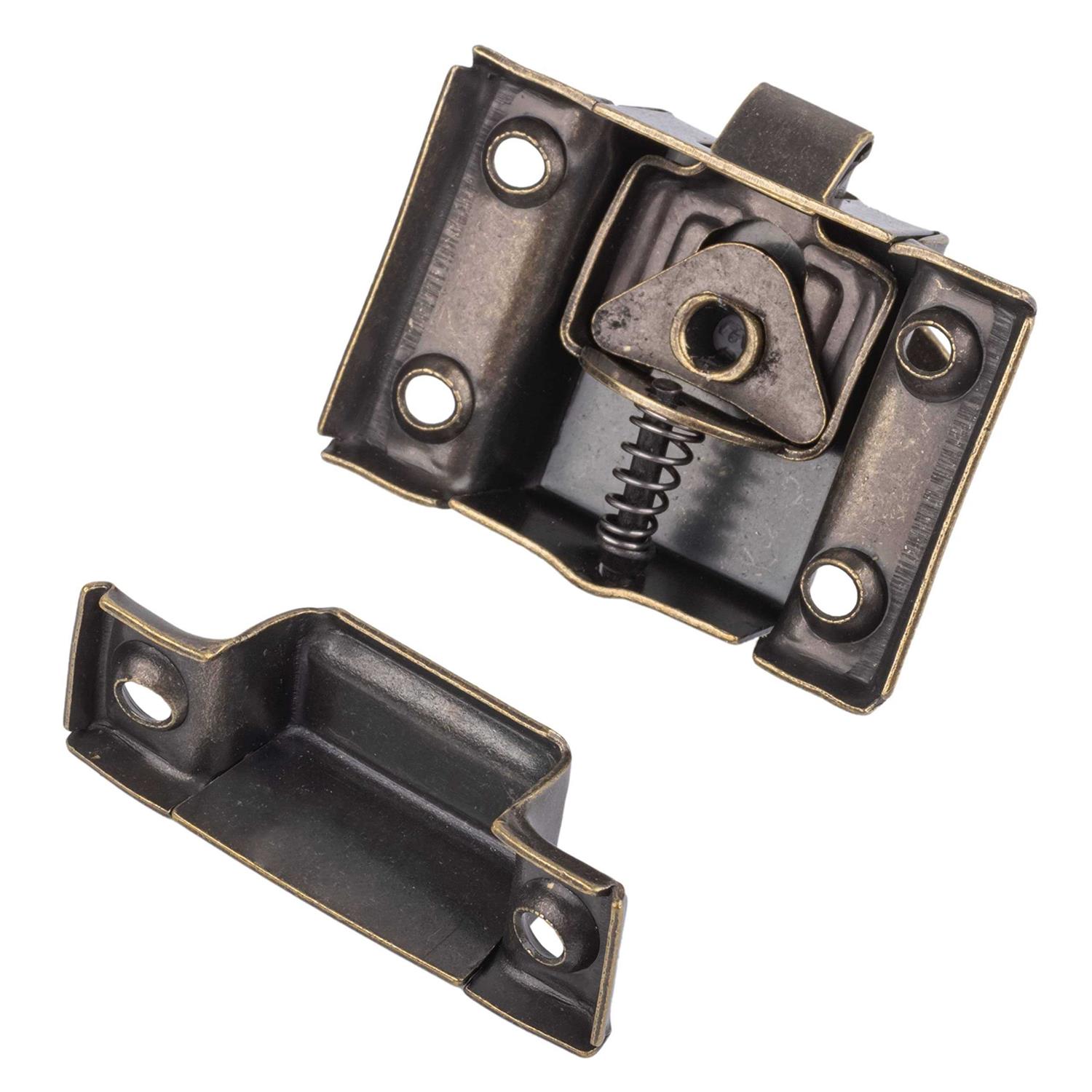 UNIQANTIQ HARDWARE SUPPLY Antique Brass Small Stamped Cabinet Latch - Cheap Fitting