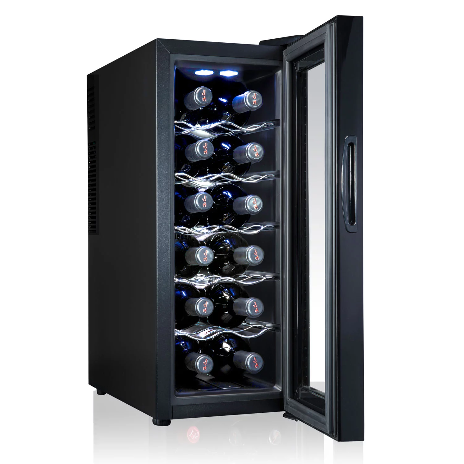 Ivation 12 Bottle Thermoelectric Freestanding Wine Cooler/Fridge - Black - Cheap Fitting