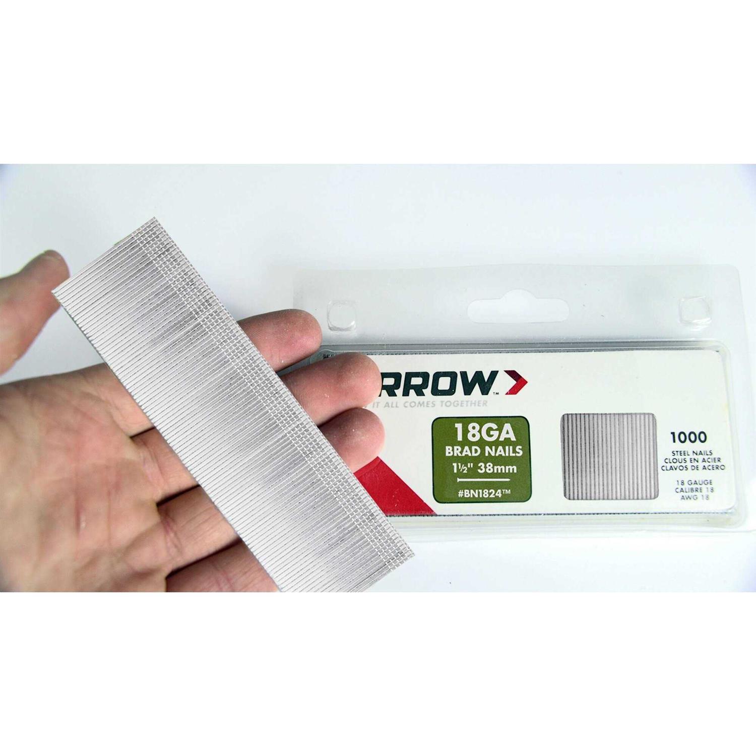 Arrow 1-1/2 Inch Galvanized Steel Brad Nails BN1824CS - Cheap Fitting