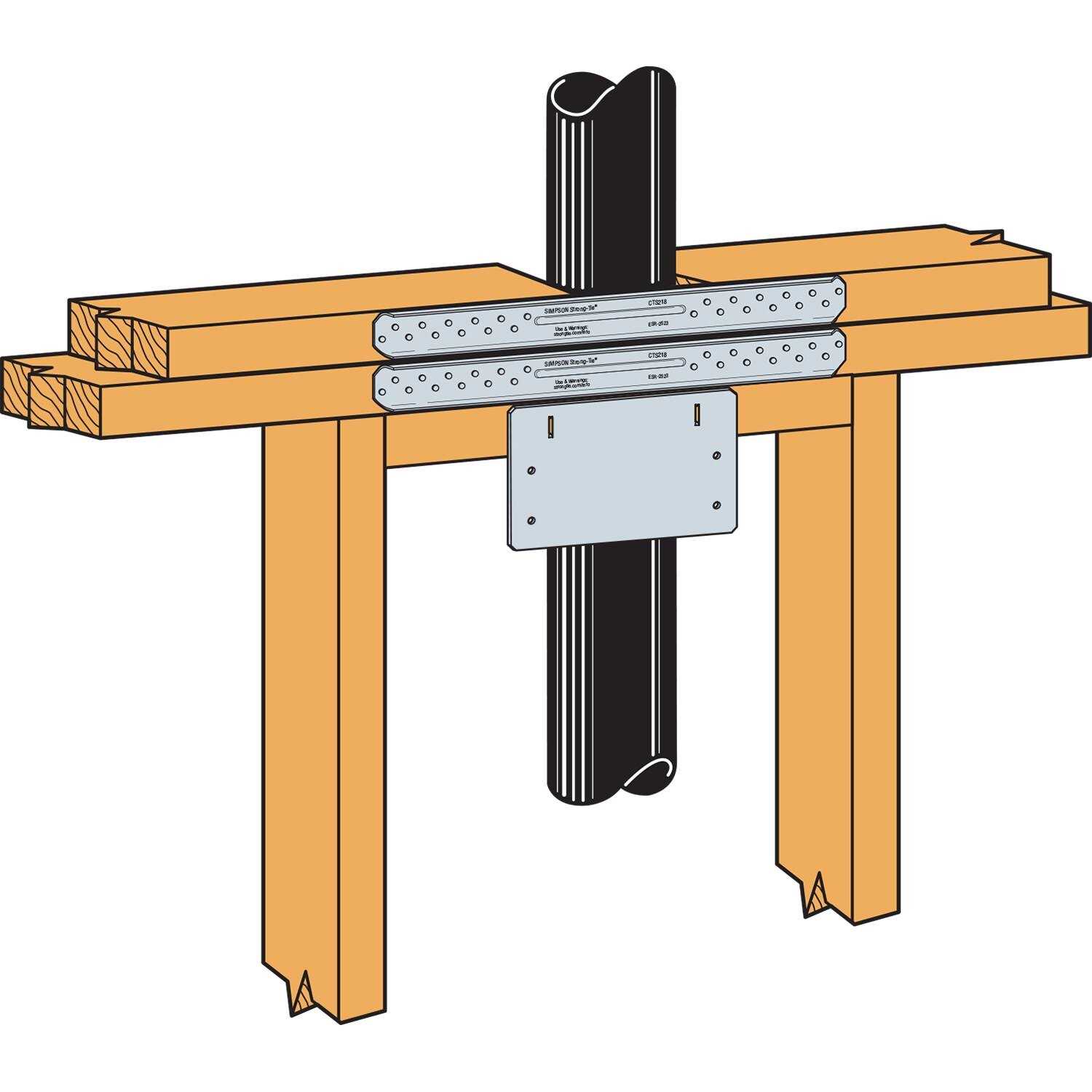 Simpson Strong Tie CTS218 14-Gauge Compression/Tension Strap - Cheap Fitting