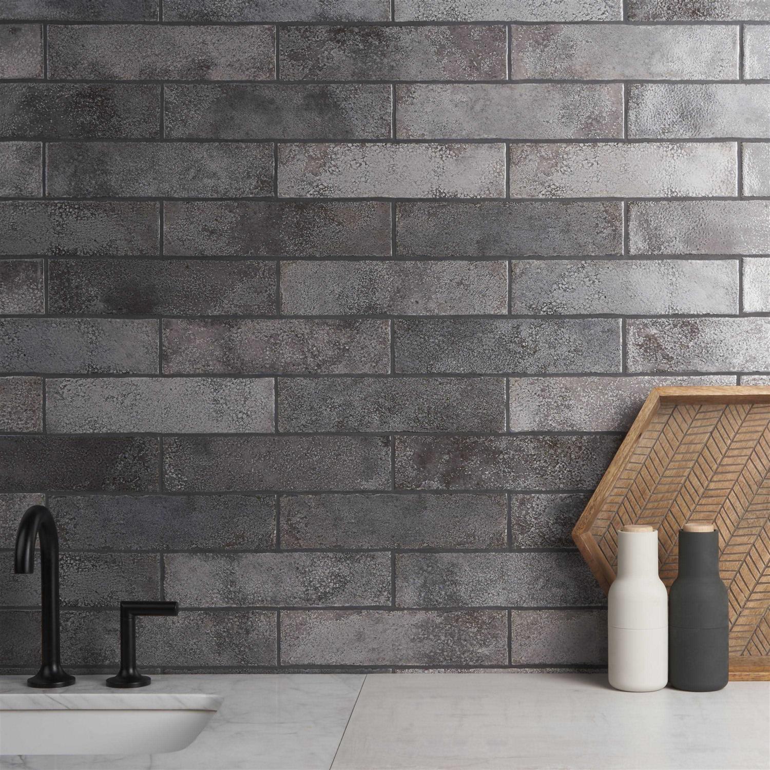 Mandalay 2.95 in. x 11.81 in. Polished Ceramic Subway Wall Tile Ivy Hill Tile - Cheap Fitting