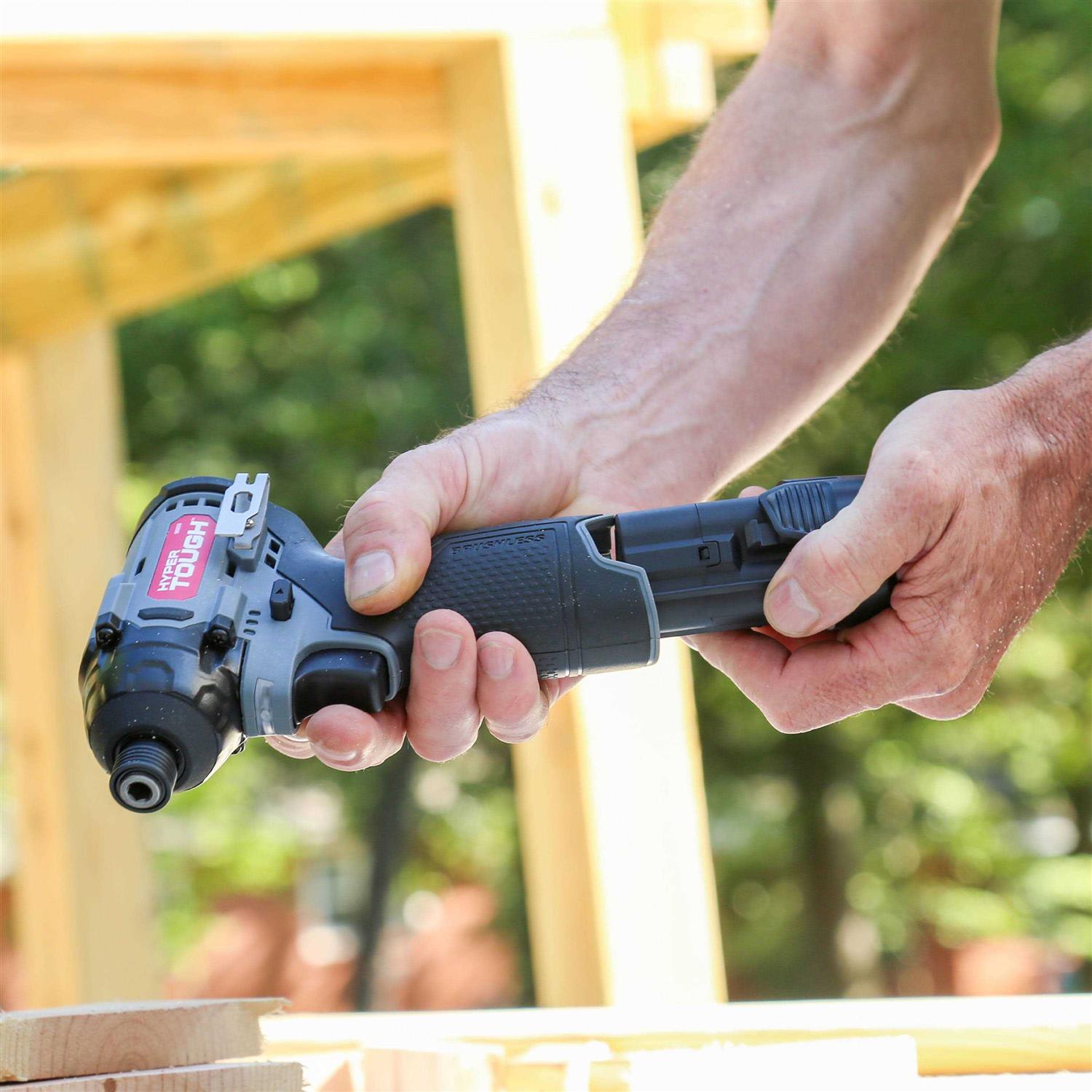Hyper Tough 98809 12V Max* Lithium-Ion Cordless Brushless Impact Driver with 1.5Ah Battery & Charger - Cheap Fitting