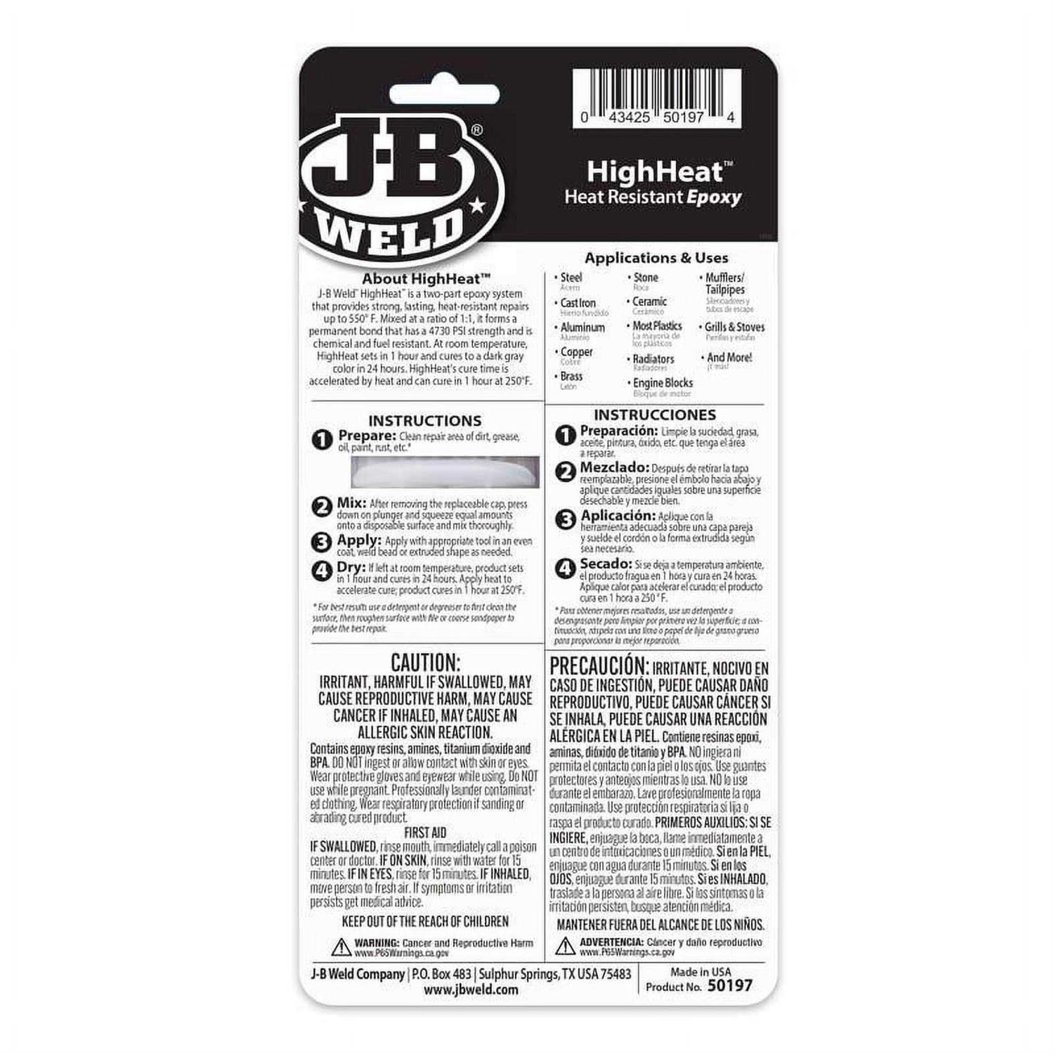 J-B Weld High Heat Epoxy Syringe - Cheap Fitting