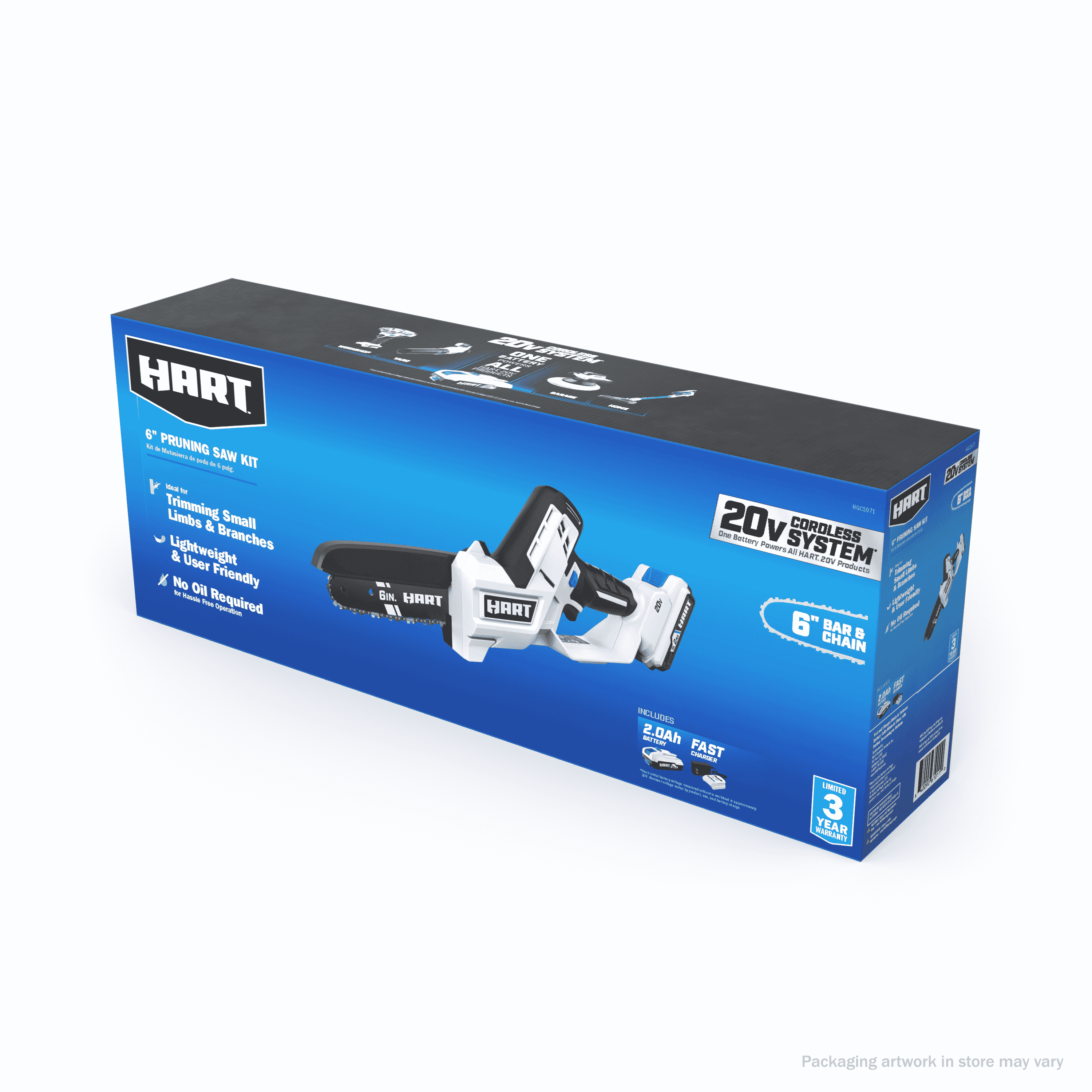 HART 20-Volt 6-inch Battery-Powered Pruning Saw Kit, (1) 2.0Ah Lithium-Ion Battery - Cheap Fitting