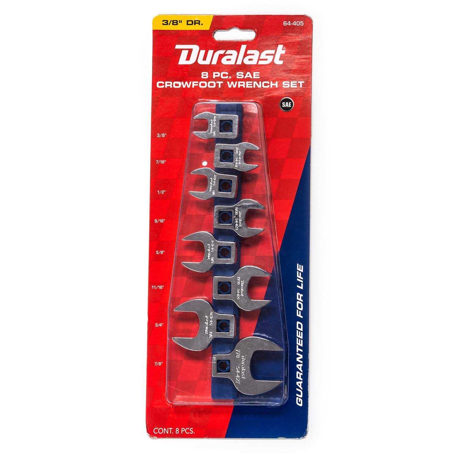 Duralast SAE Crowfoot Wrench Set 8 Piece 64-405 - Cheap Fitting