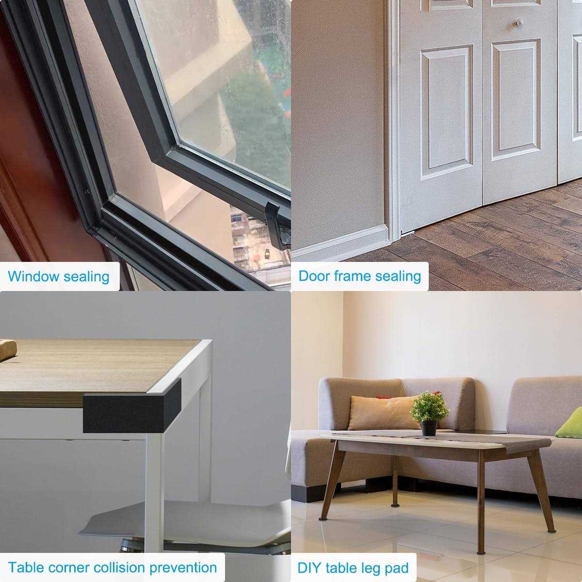 Foam Insulation Tape, Weather Stripping Door Seal Strip for Doors and Windows,Sliding Door,Sound Proof Soundproofing Door Seal,Weatherstrip,Air - Cheap Fitting