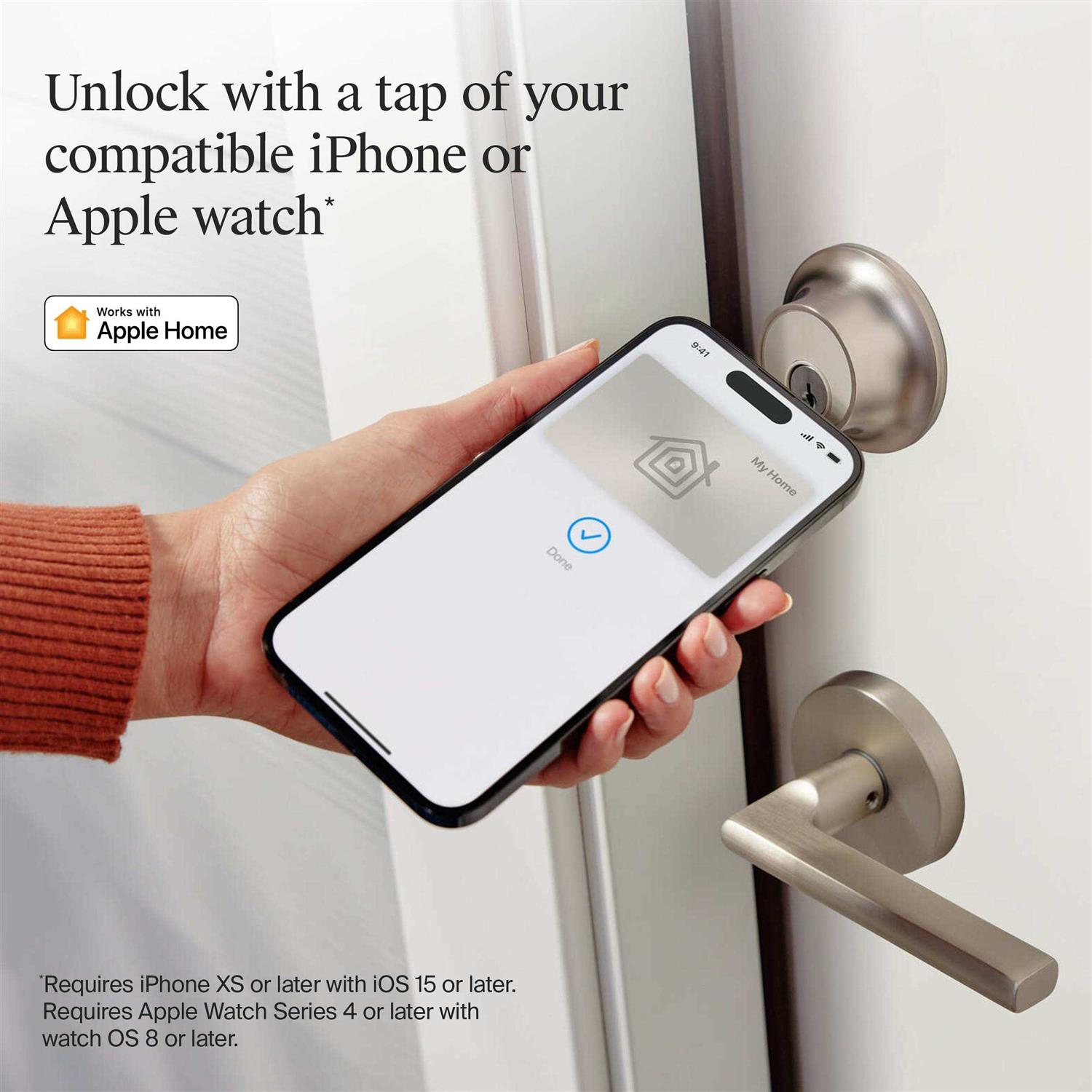 Level Satin Nickel Bluetooth Electronic Deadbolt No Keypad Smart Lock C-F12U - Cheap Fitting