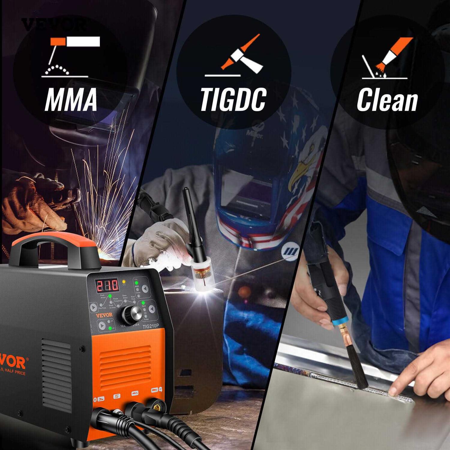 VEVOR 3 in 1 TIG Welder Arc Clean Welding Machine Torch - Cheap Fitting