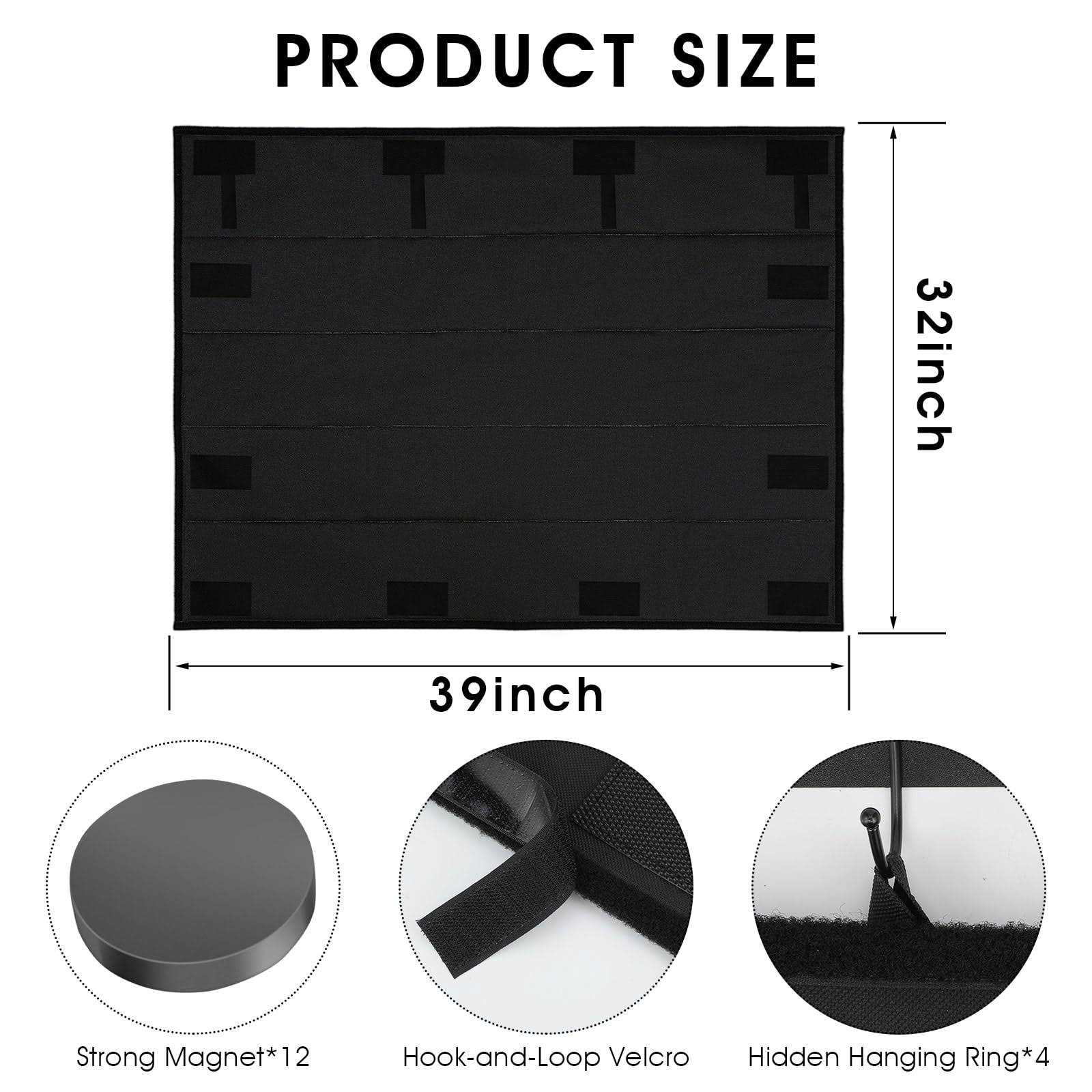 Magnet Fireplace Cover Fireplace Blocker Blanket with 12 Strong Magnets & Hooks - Cheap Fitting