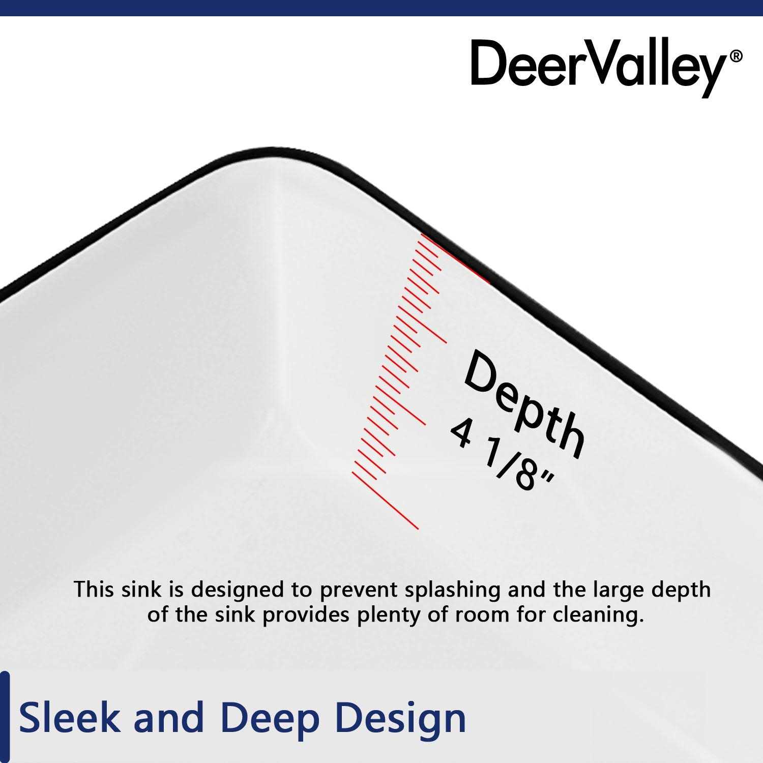 DeerValley DV-1V0002 Ally 19 White Ceramic Rectangular Vessel Bathroom Sink - Cheap Fitting