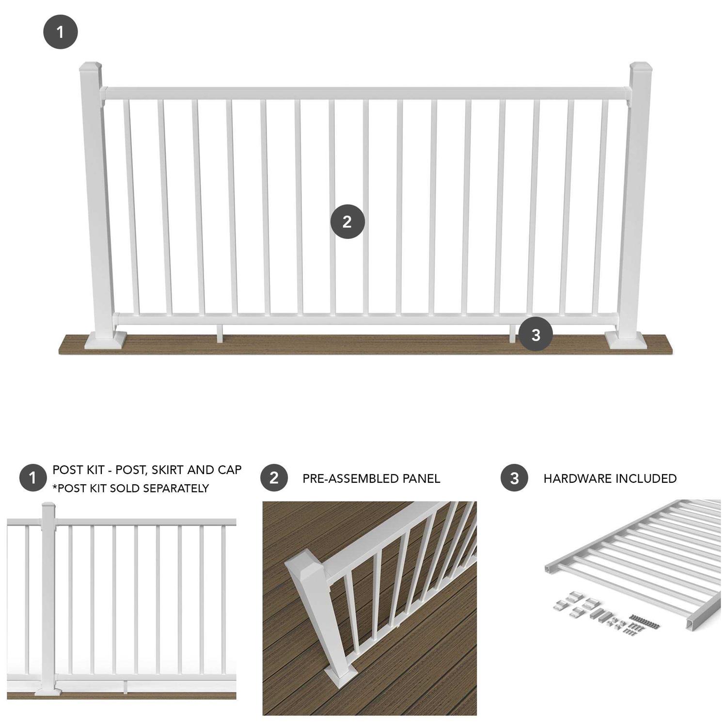 Deckorators Pre-Assembled Aluminum 6-ft x 2.25-in x 3-ft Textured 346951 - Cheap Fitting