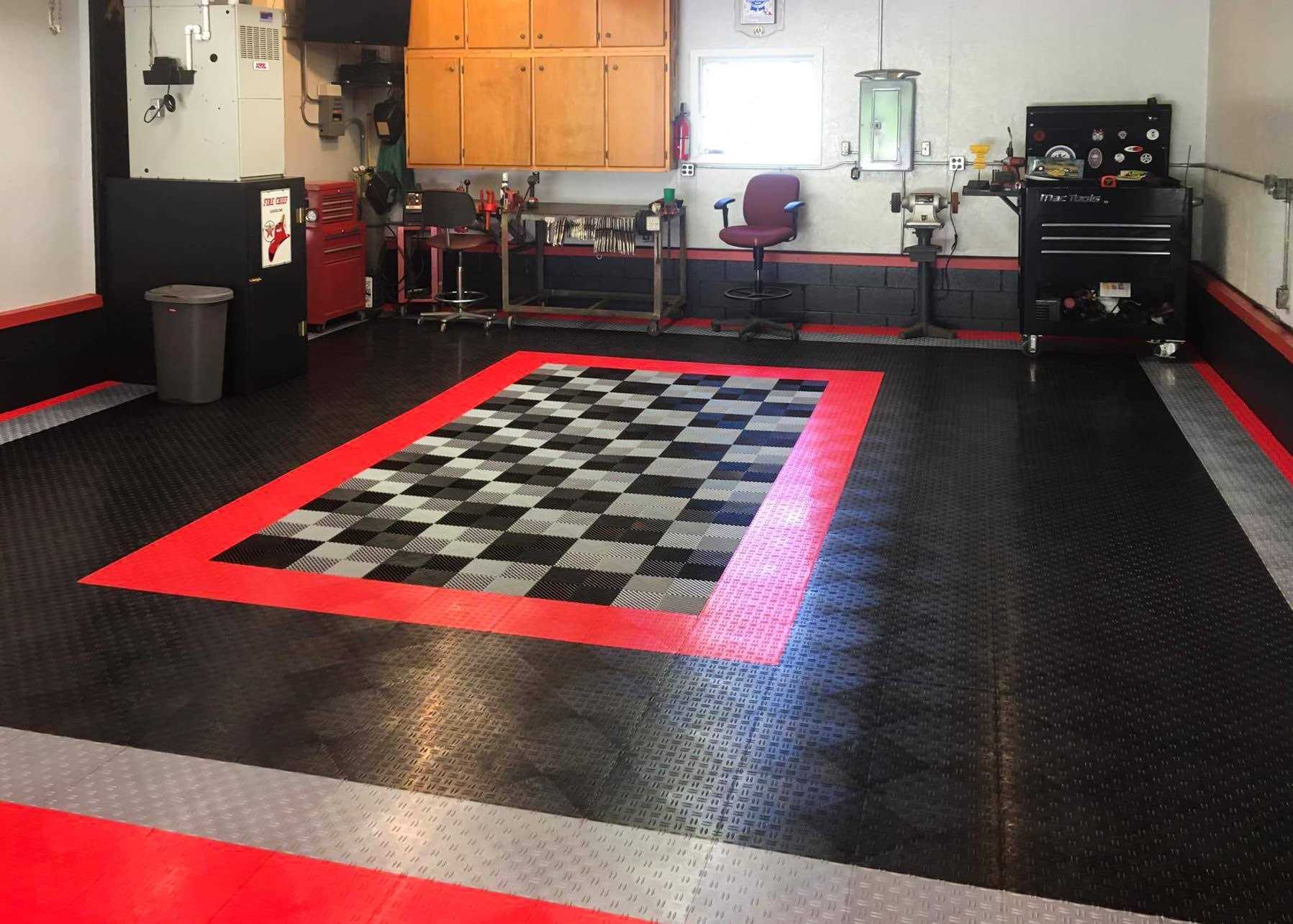 Big Floors Garagetrac Diamond Durable Copolymer Interlocking Modular Non-Slip Garage Flooring Tile - Cheap Fitting