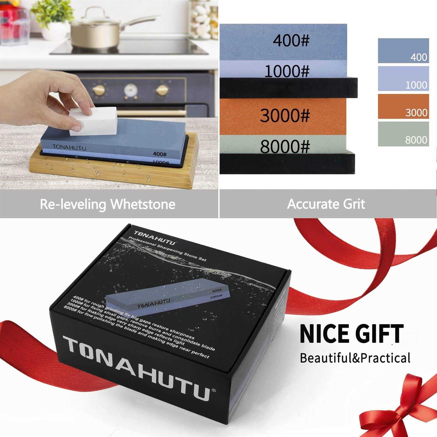 TONAHUTU Knife Sharpening Stone Set - Cheap Fitting